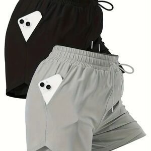Black and Gray Athletic Shorts